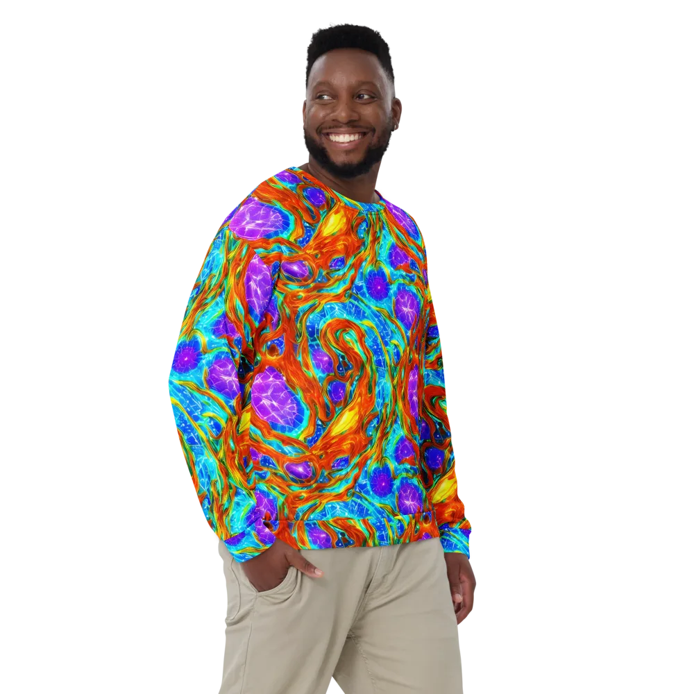 Prismatic Inferno on Sweatshirt — Front