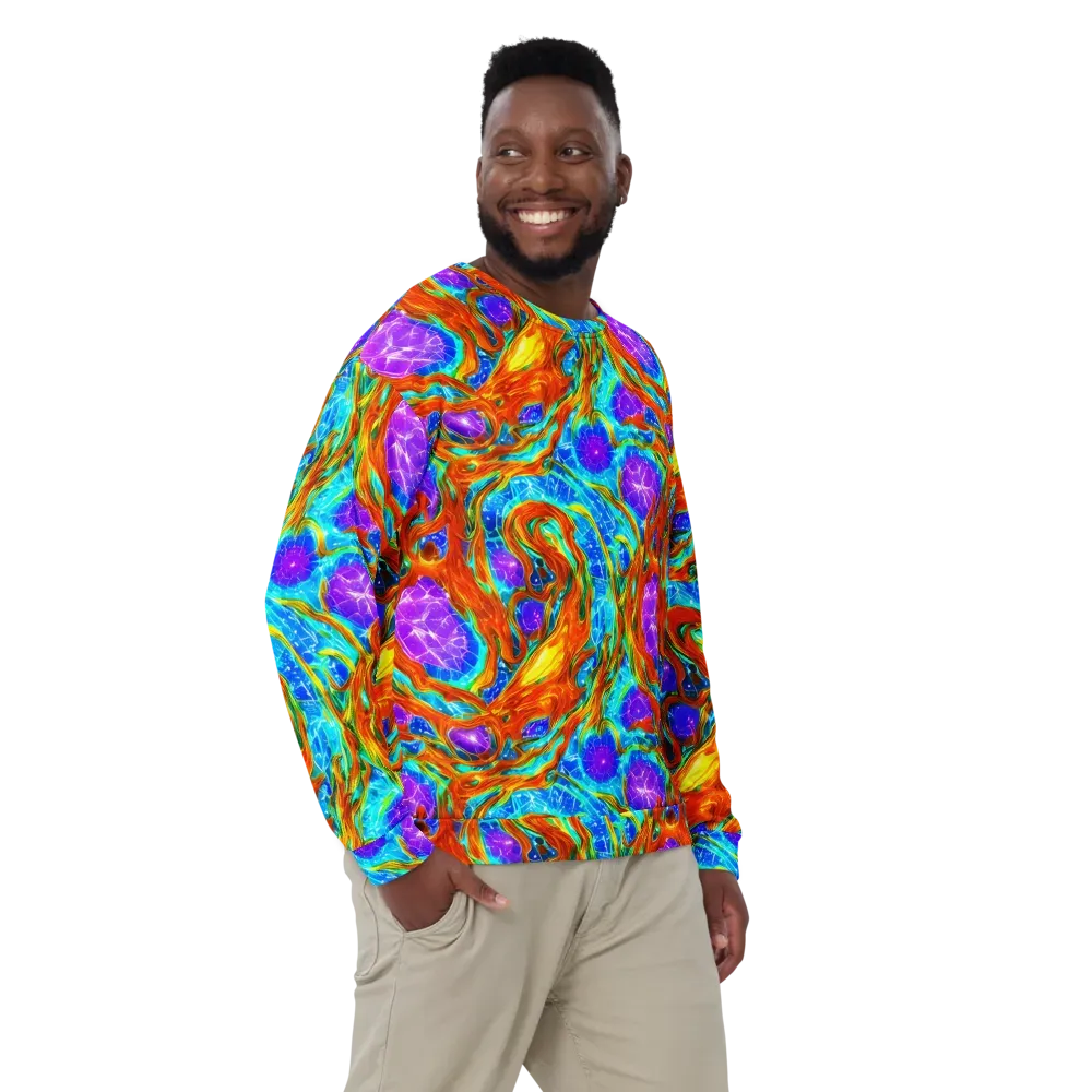Prismatic Inferno on Sweatshirt — Front