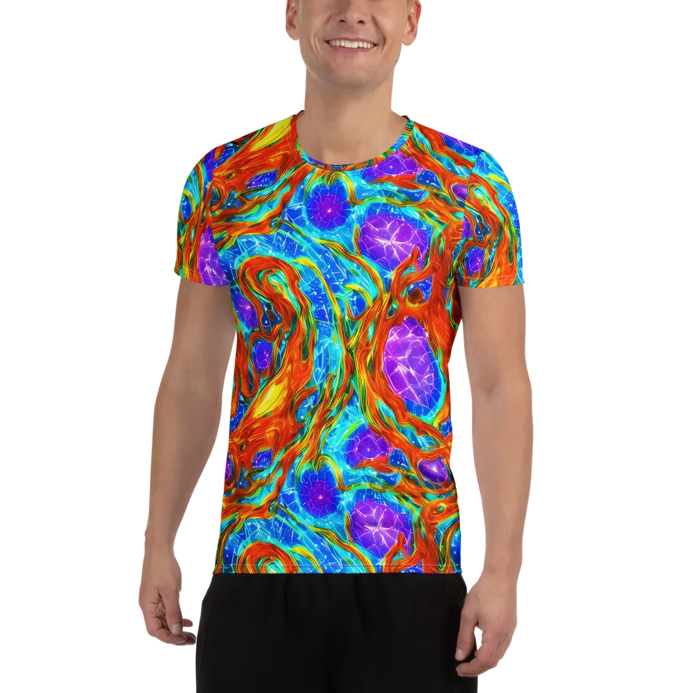 Prismatic Inferno on Men's Athletic T-Shirt — Front