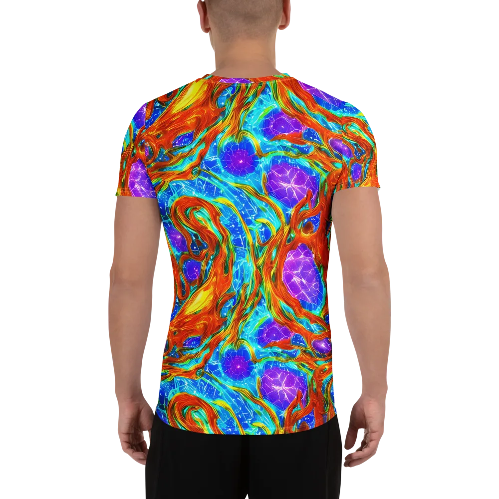 Prismatic Inferno on Men's Athletic T-Shirt — Back