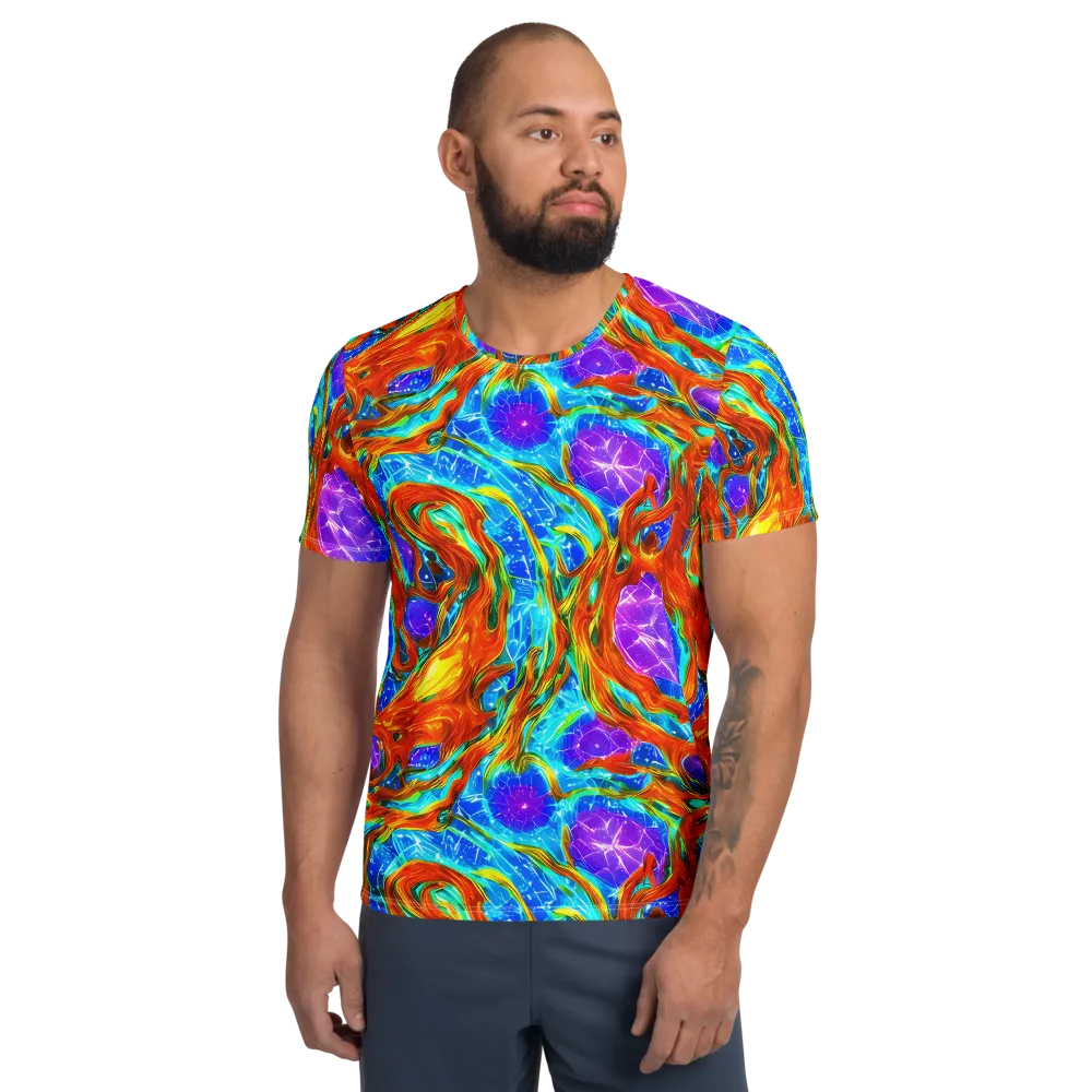 Prismatic Inferno on Men's Athletic T-Shirt — Front