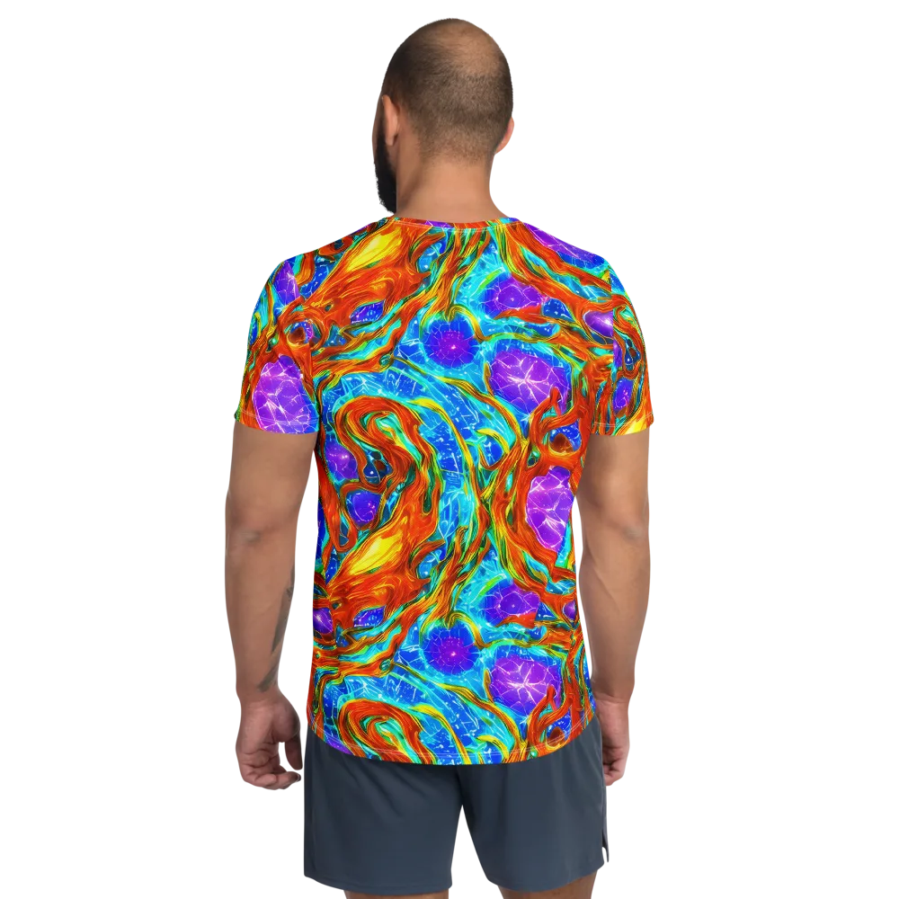 Prismatic Inferno on Men's Athletic T-Shirt — Back