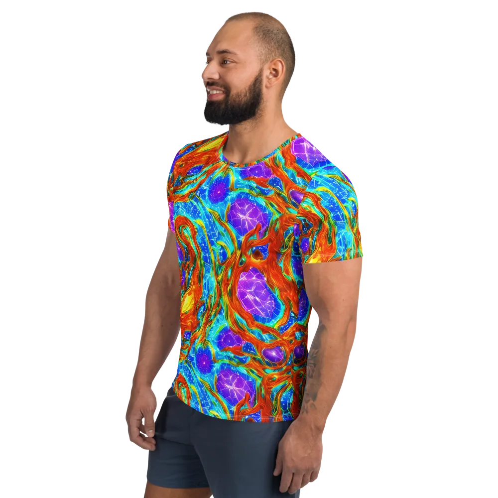 Prismatic Inferno on Men's Athletic T-Shirt — Left