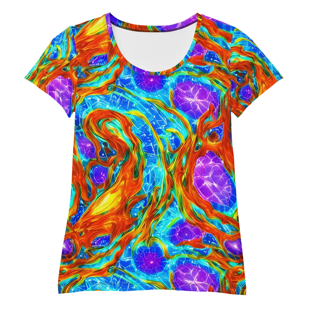 Prismatic Inferno on Women's Athletic T-Shirt — Front