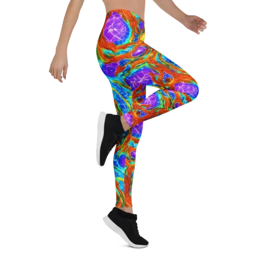 Prismatic Inferno on a Leggings