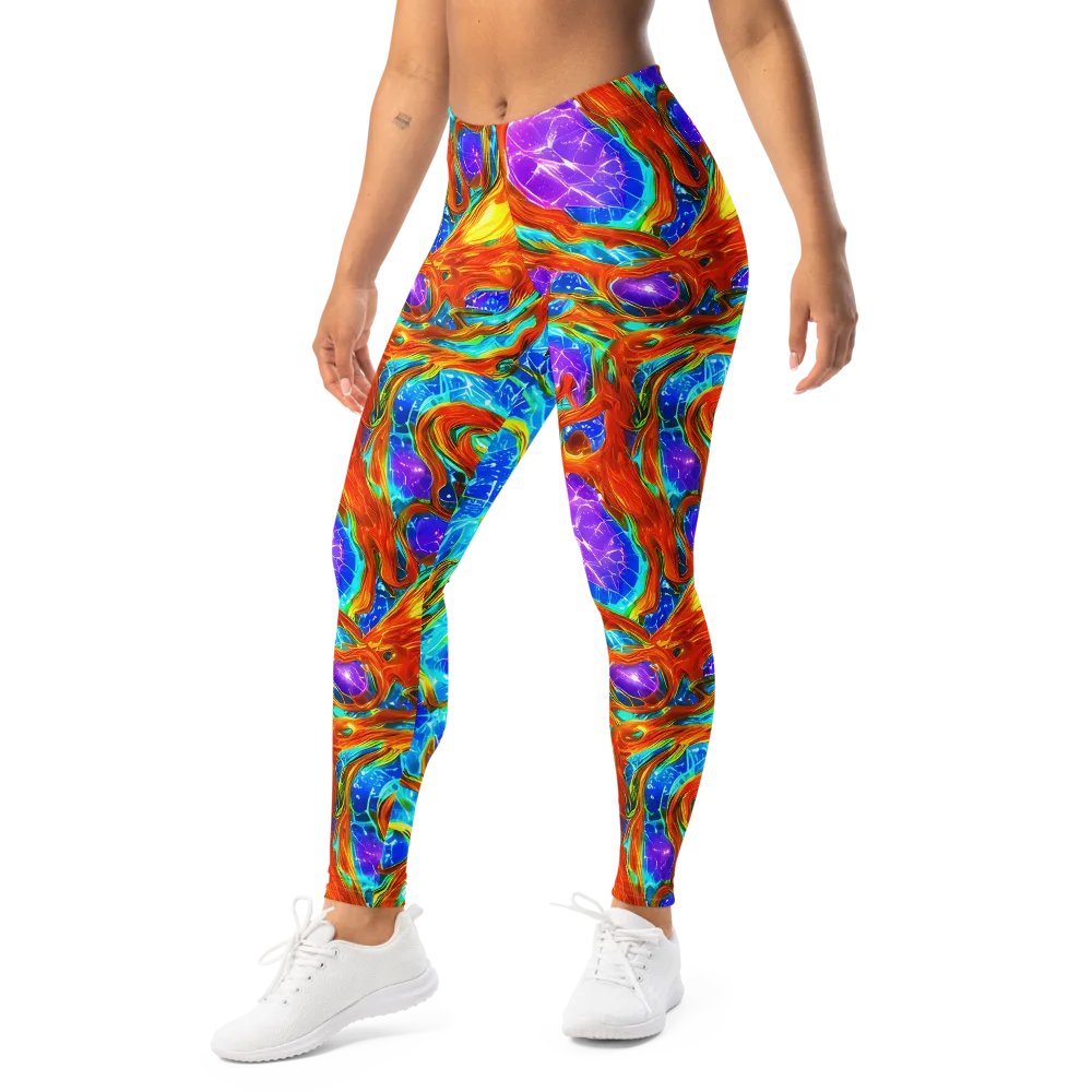 Prismatic Inferno on Leggings — Left Front