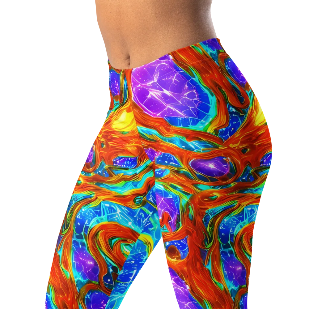Prismatic Inferno on Leggings — Left Front