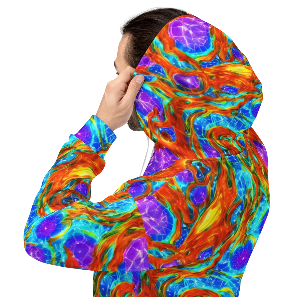 Prismatic Inferno on Hoodie — Back