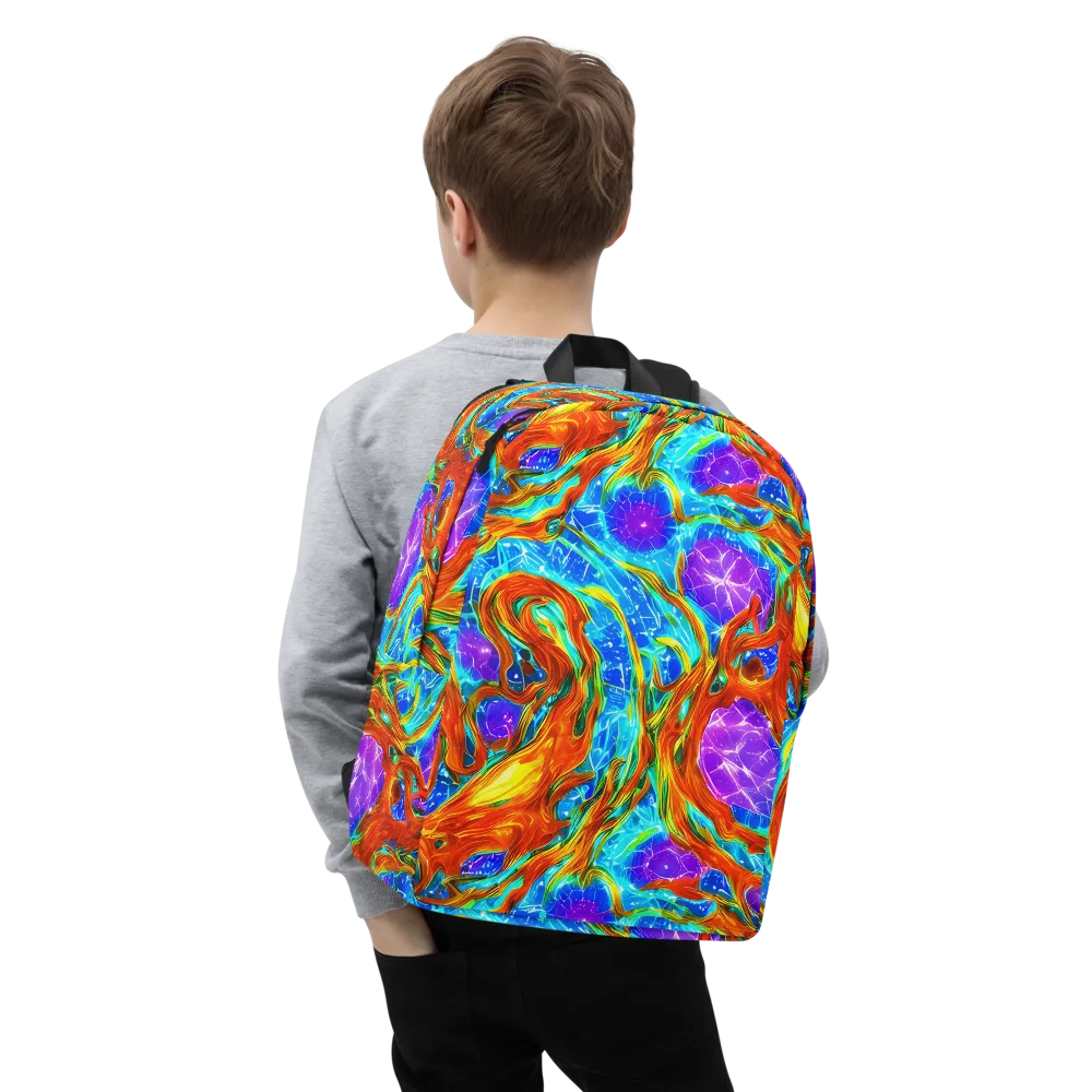Prismatic Inferno on Minimalist Backpack — Zoomed-in