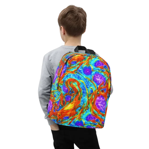 Prismatic Inferno on a Minimalist Backpack