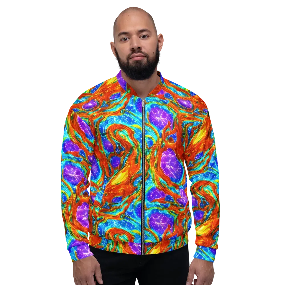 Prismatic Inferno on Bomber Jacket — Front
