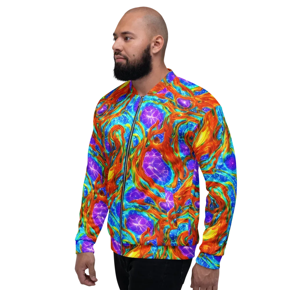 Prismatic Inferno on Bomber Jacket — Left