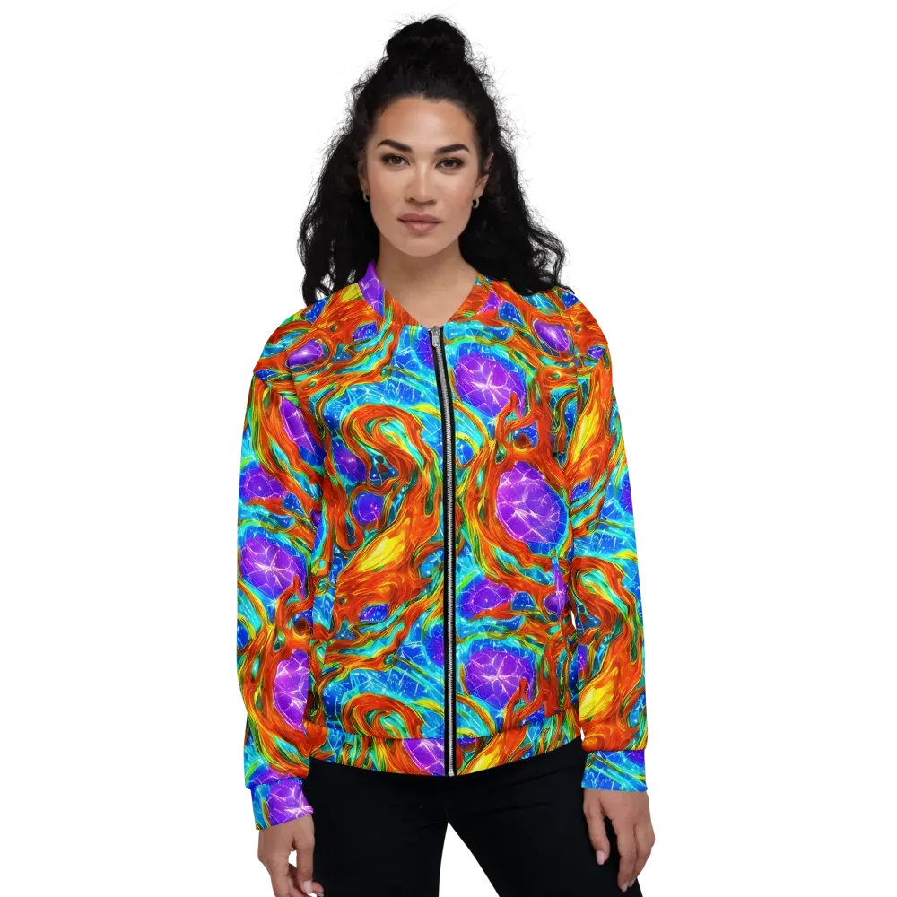 Prismatic Inferno on Bomber Jacket — Front
