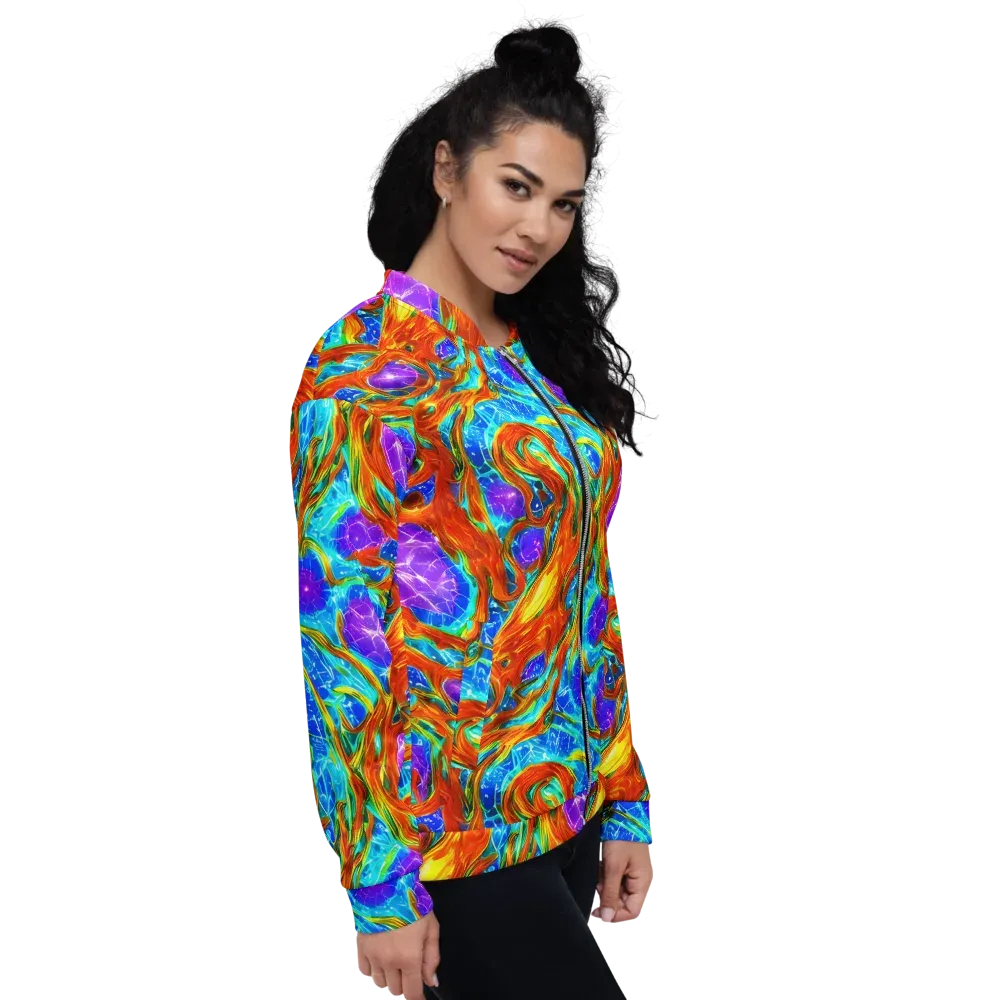 Prismatic Inferno on Bomber Jacket — Right