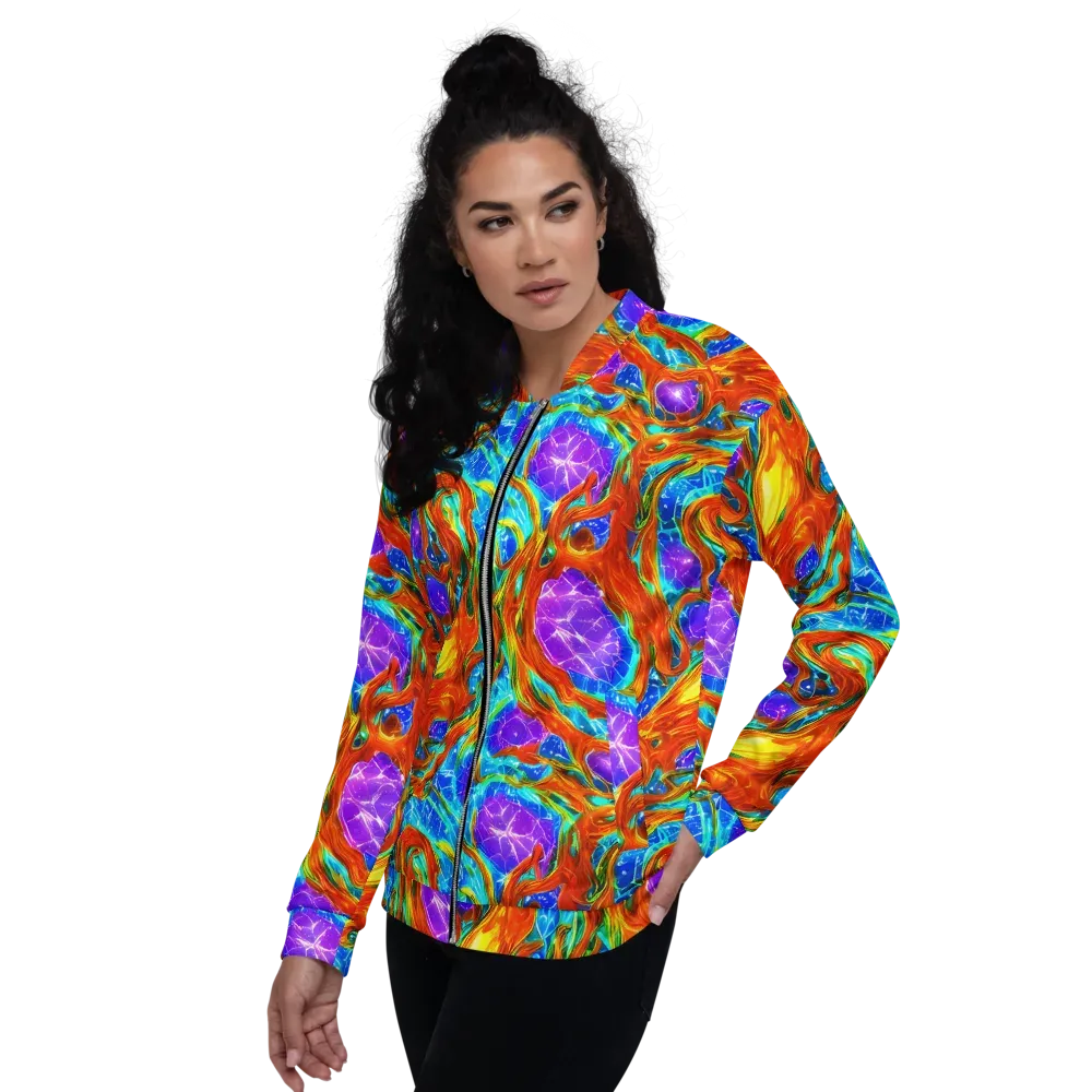 Prismatic Inferno on Bomber Jacket — Left