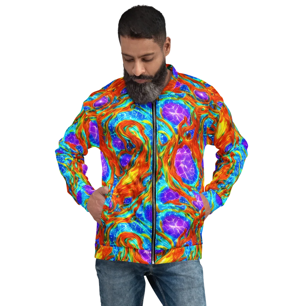 Prismatic Inferno on Bomber Jacket — Front