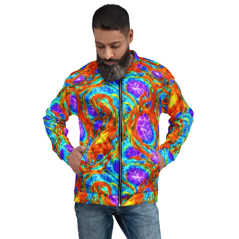 Prismatic Inferno on Bomber Jacket — Front