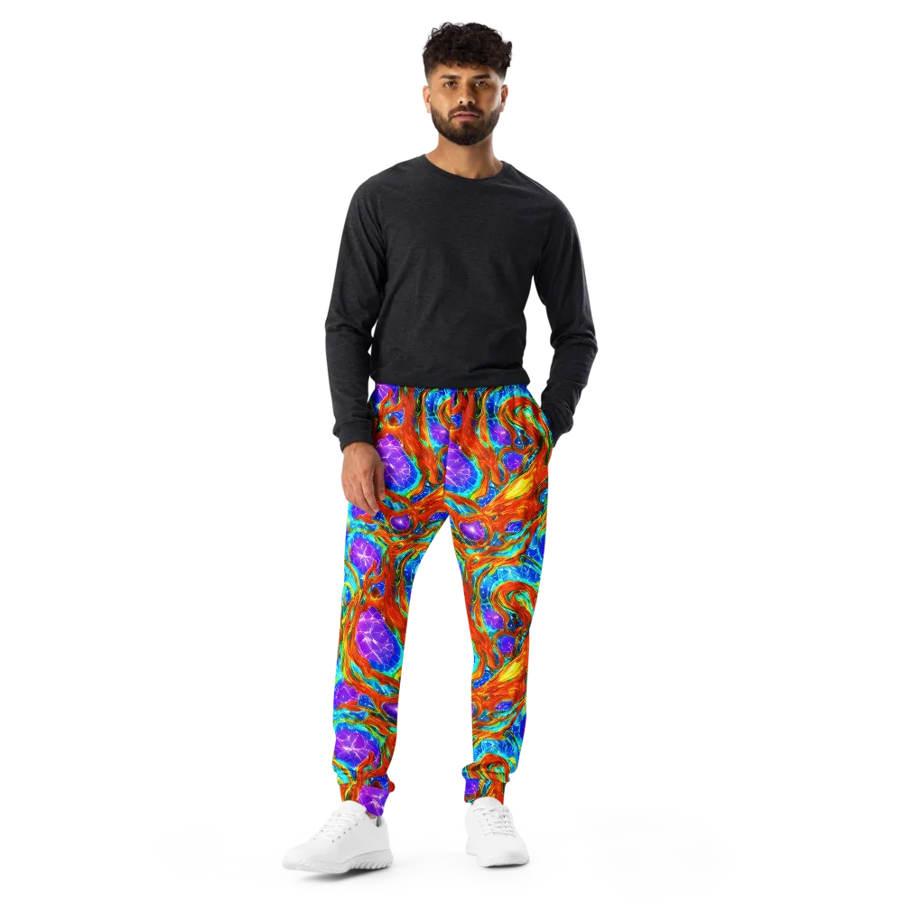 Prismatic Inferno on Men's Joggers — Front