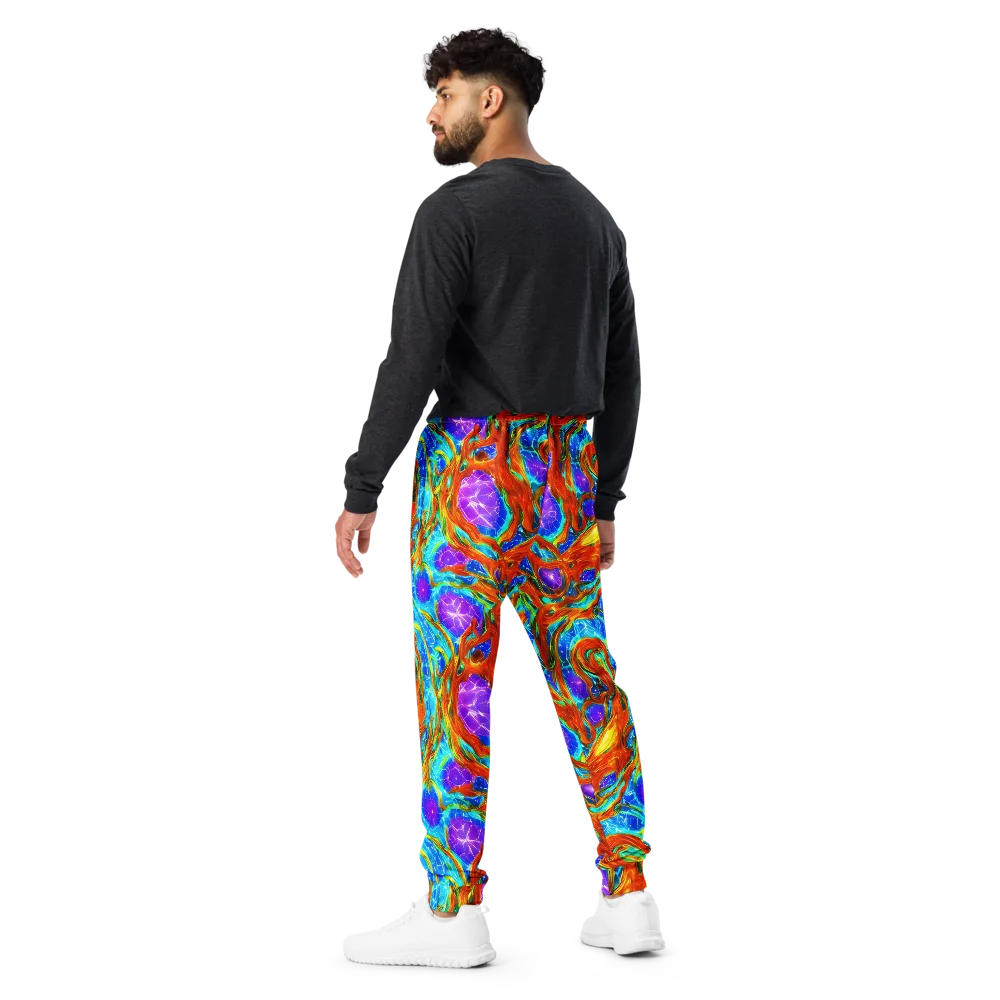 Prismatic Inferno on Men's Joggers — Back