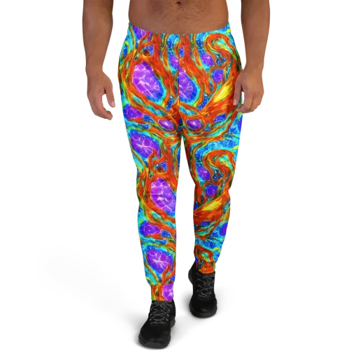Prismatic Inferno on a Men's Joggers