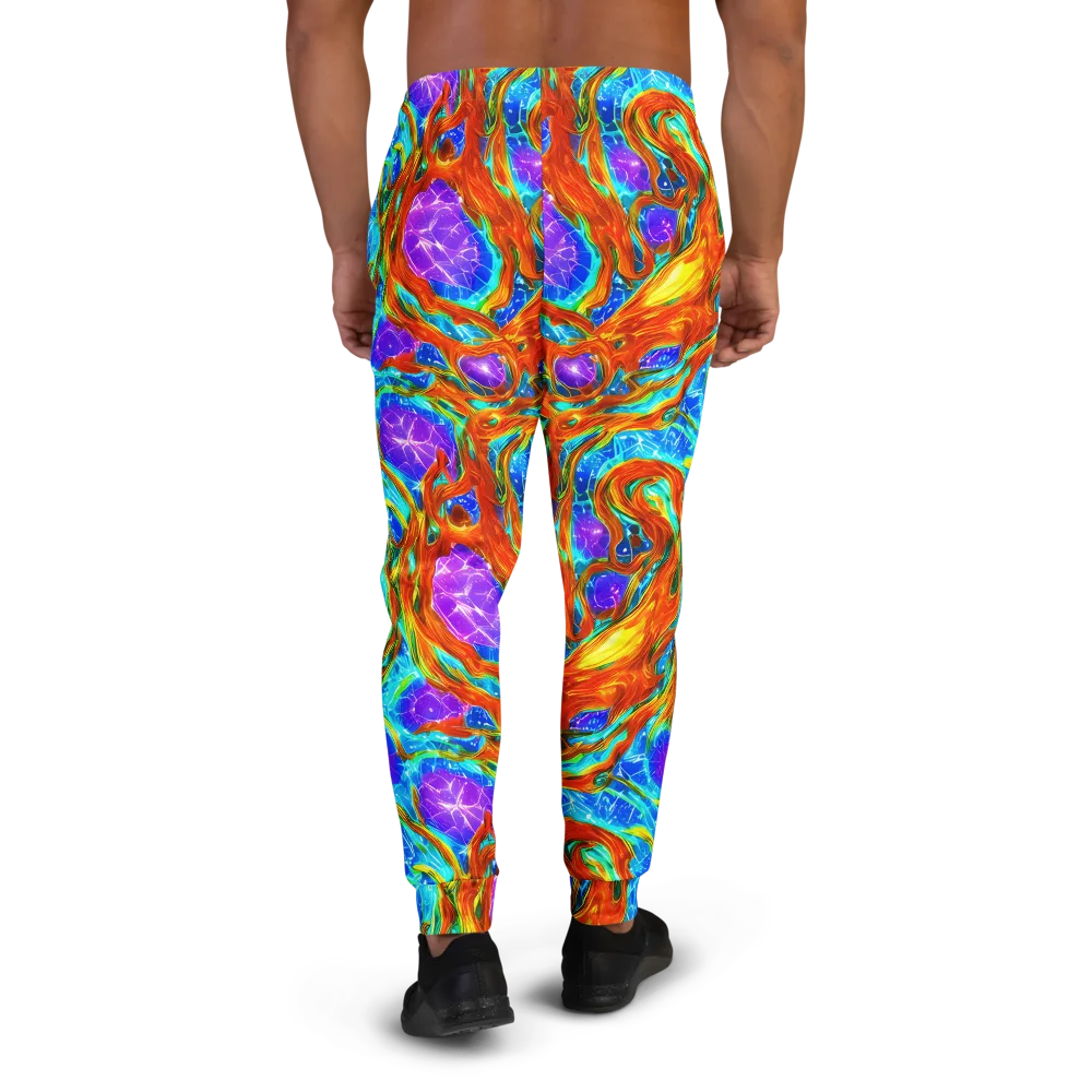 Prismatic Inferno on Men's Joggers — Back