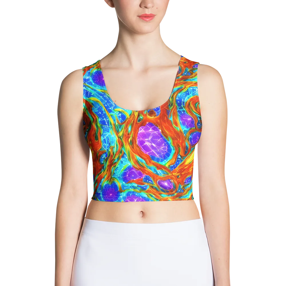 Prismatic Inferno on Crop Top — Front