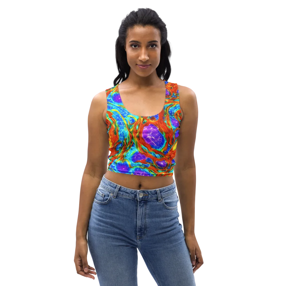 Prismatic Inferno on Crop Top — Front