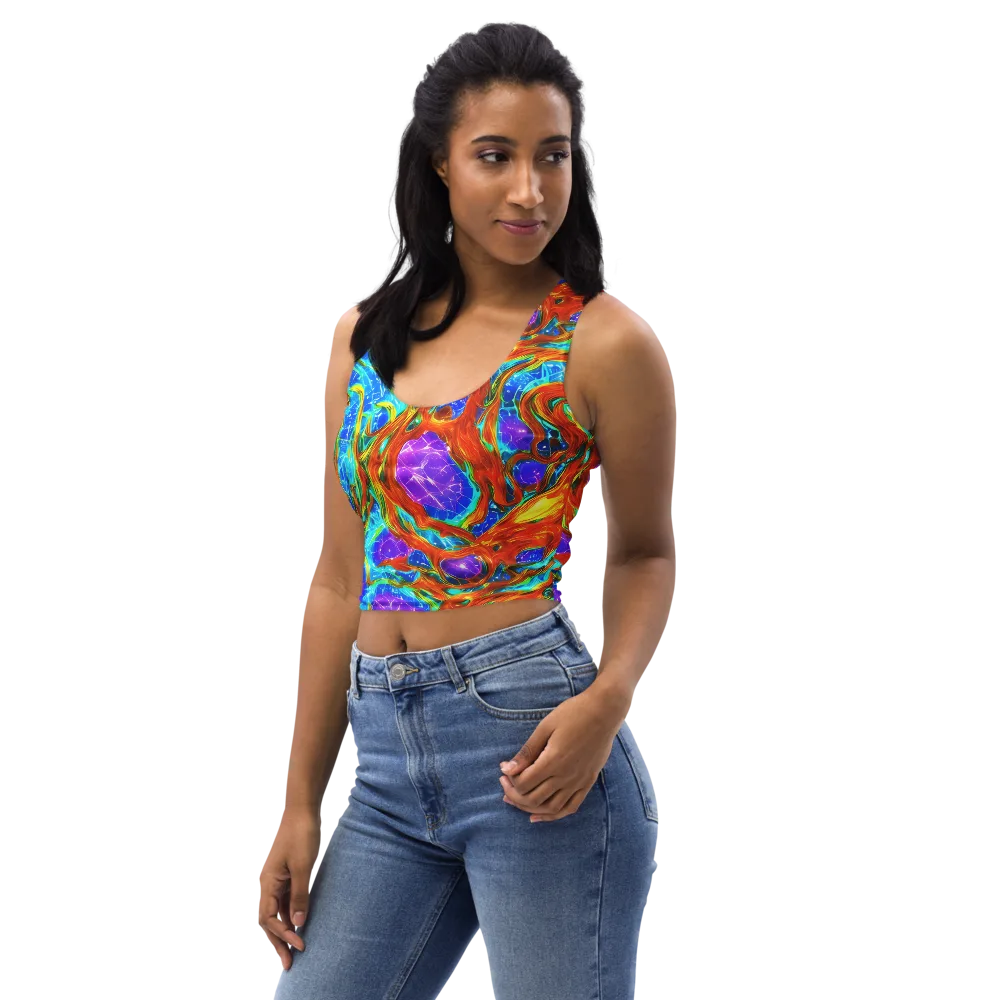 Prismatic Inferno on Crop Top — Left Front