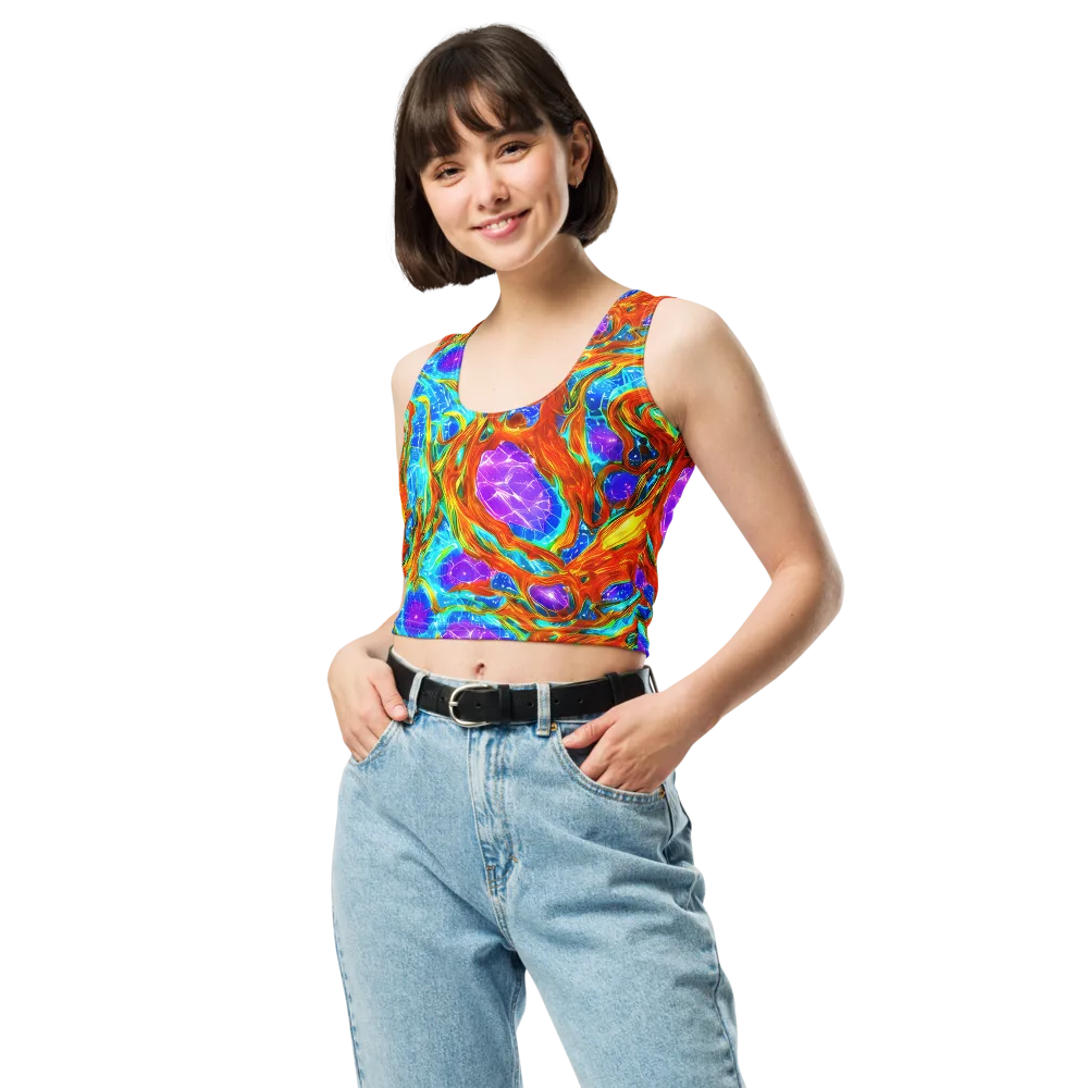 Prismatic Inferno on Crop Top — Front