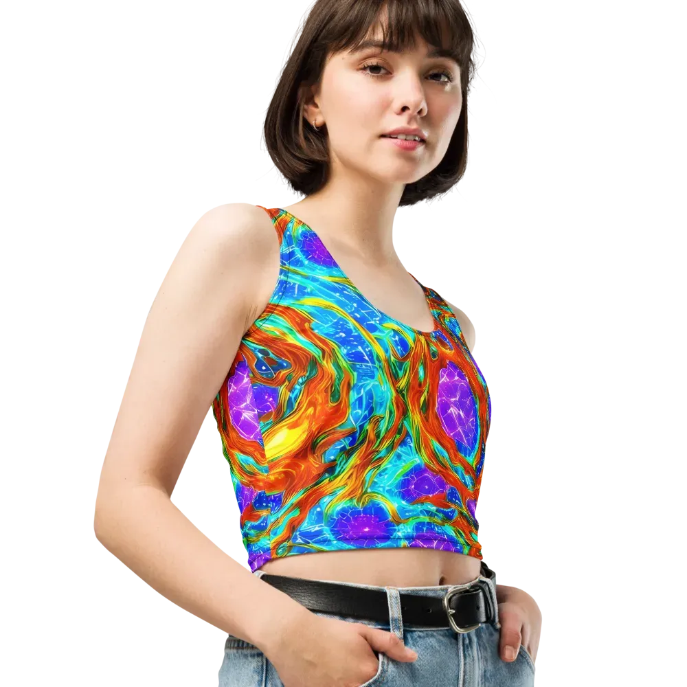Prismatic Inferno on Crop Top — Right Front