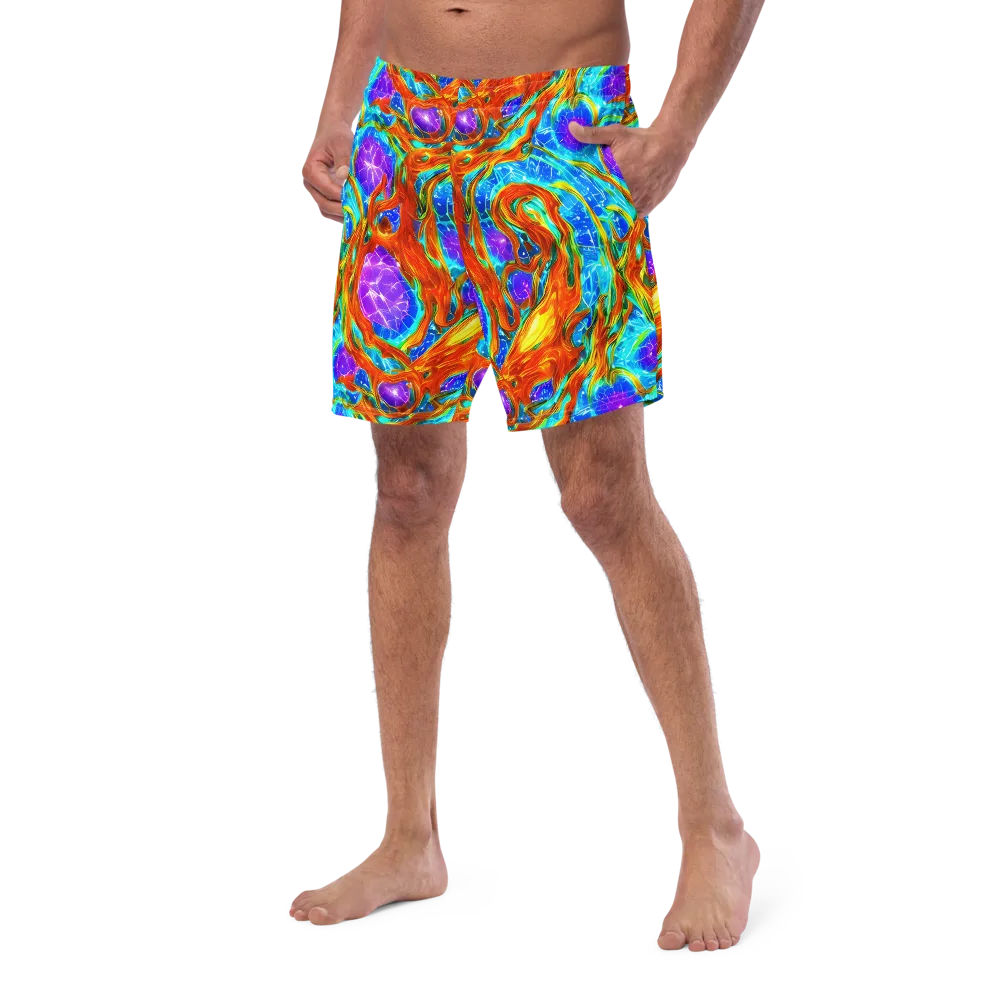 Prismatic Inferno on Swim Trunks — Left Front