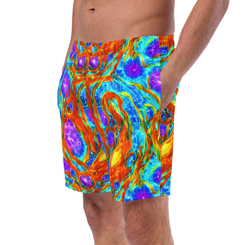 Prismatic Inferno on Swim Trunks — Left Front