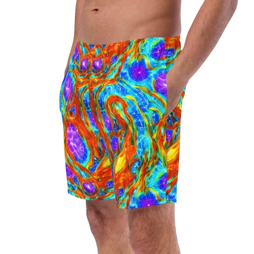 Prismatic Inferno on a Swim Trunks