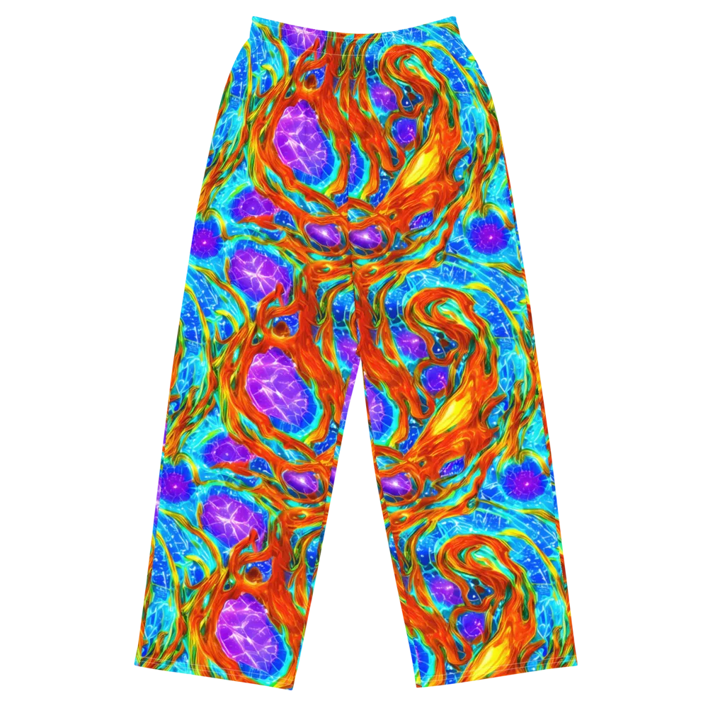 Prismatic Inferno on Wide-Leg Pants — Front