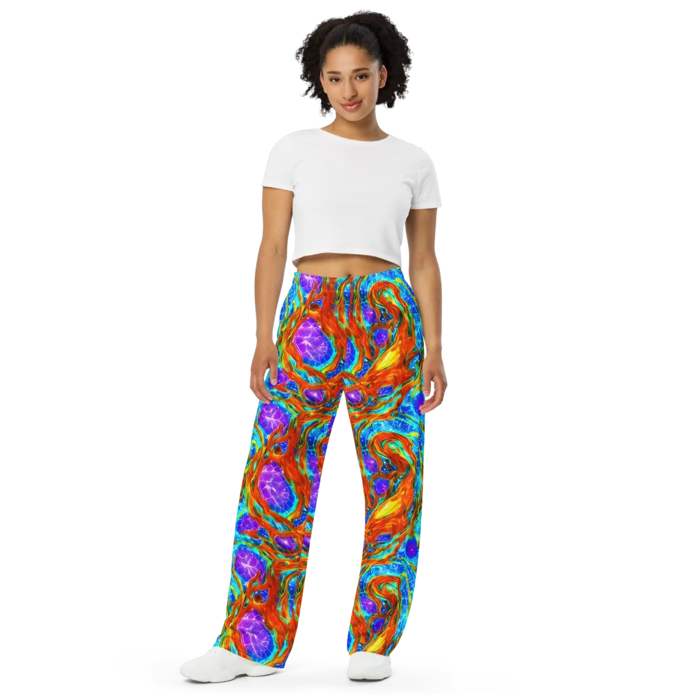 Prismatic Inferno on Wide-Leg Pants — Front