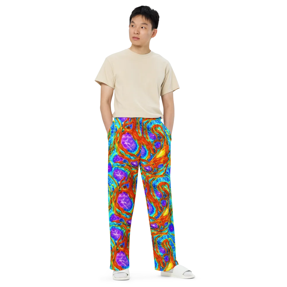 Prismatic Inferno on Wide-Leg Pants — Front