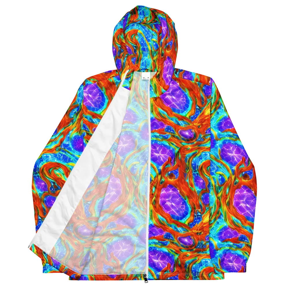 Prismatic Inferno on Men's Windbreaker — Front