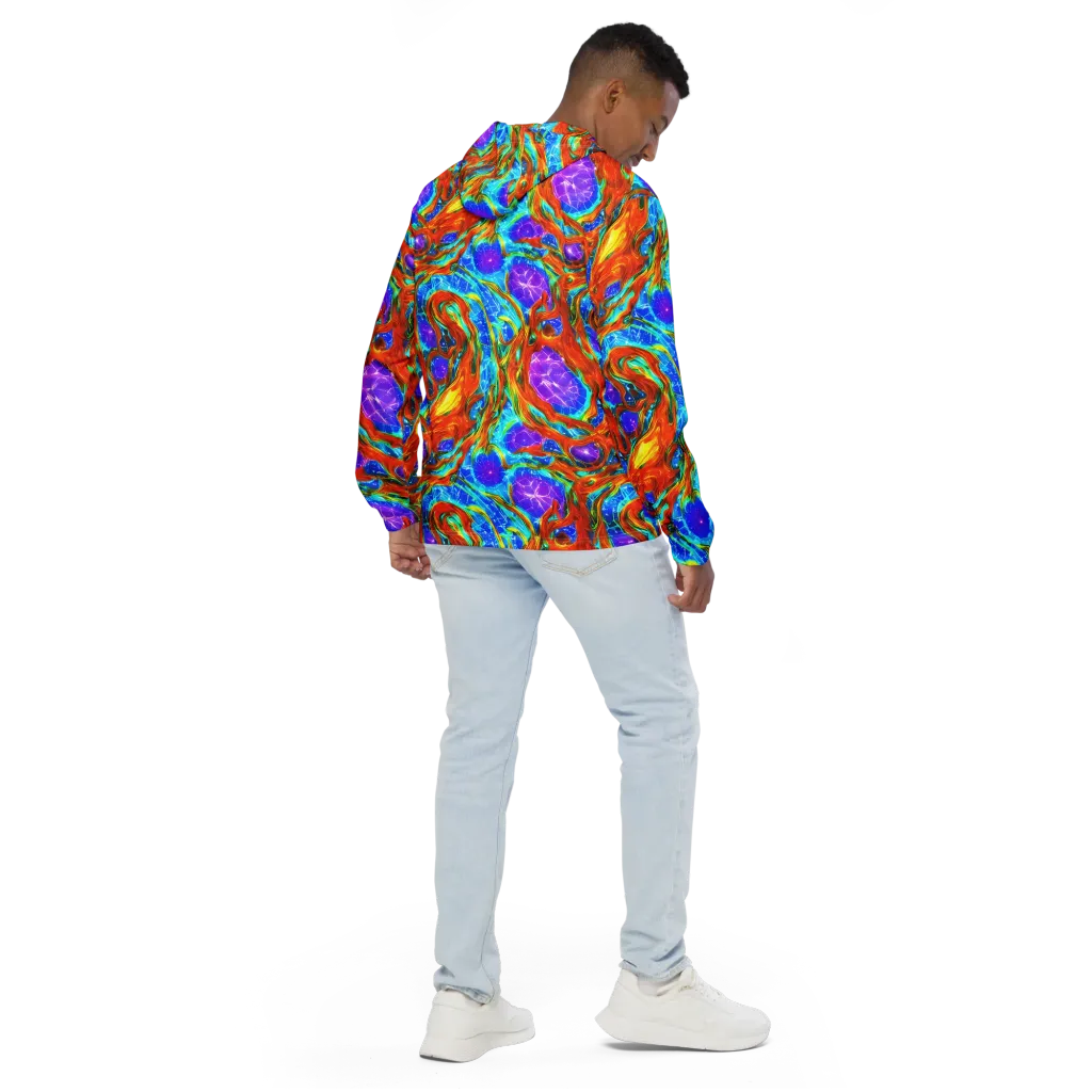 Prismatic Inferno on Men's Windbreaker — Back