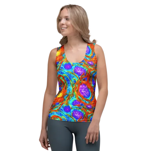 Prismatic Inferno on a Women's Tank Top