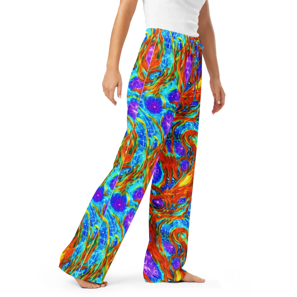 Prismatic Inferno on Women's Pajama Pants — Right Front