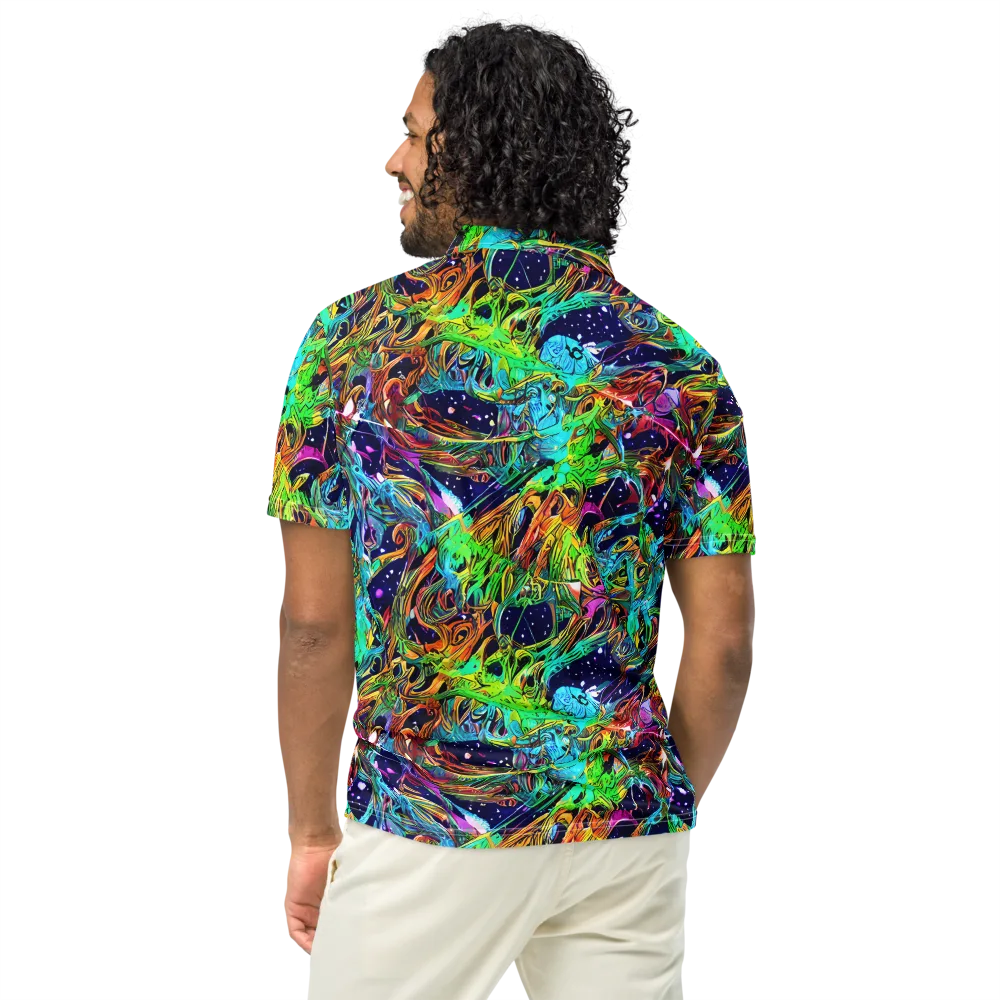 Neon Mythos on Men's Slim Fit Polo Shirt — Back