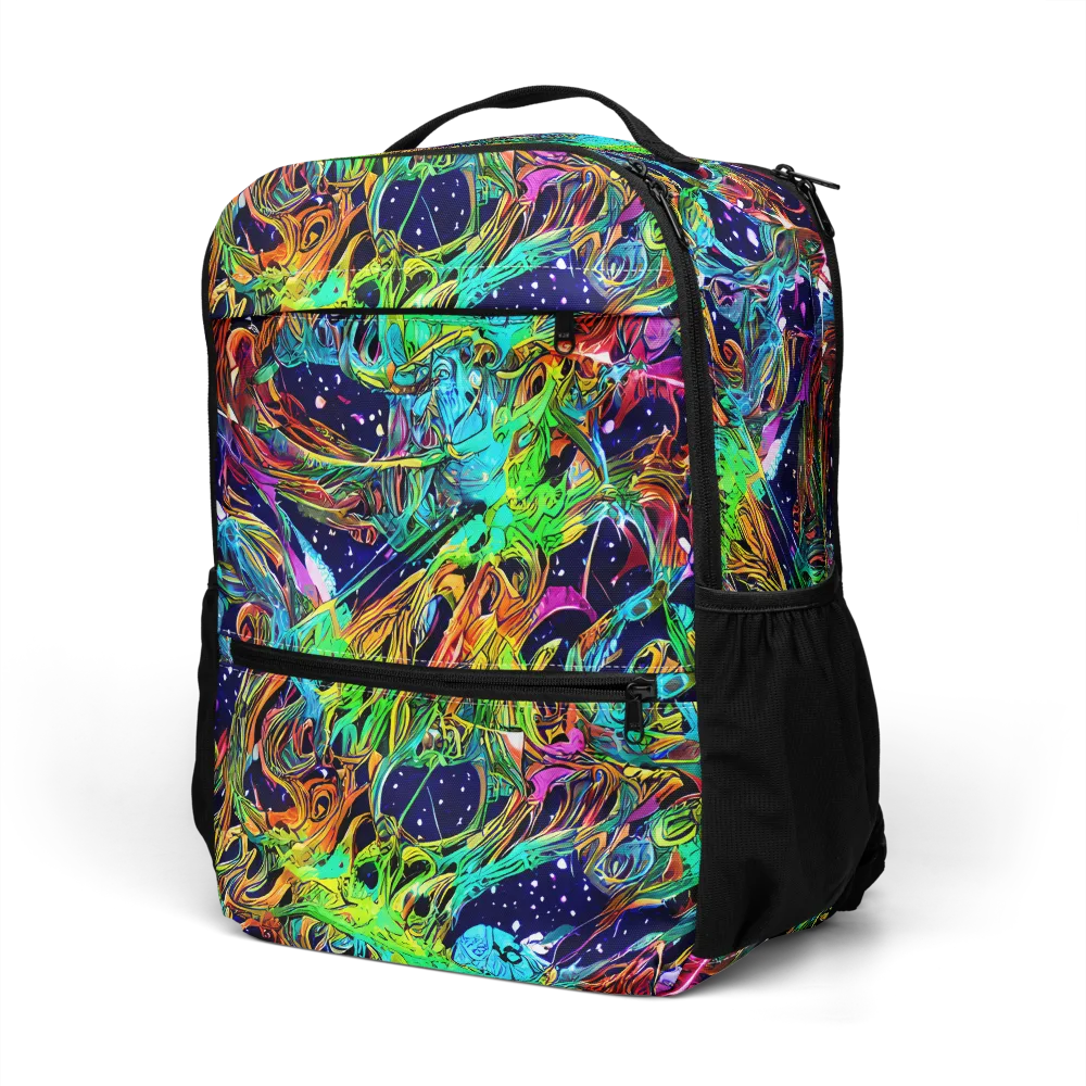 Neon Mythos on Utility Backpack — Left Front