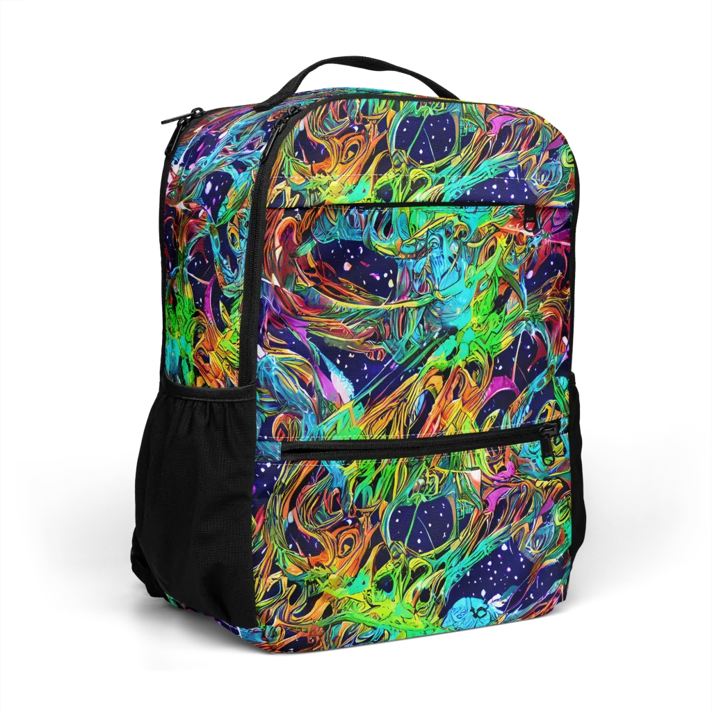 Neon Mythos on Utility Backpack — Right Front