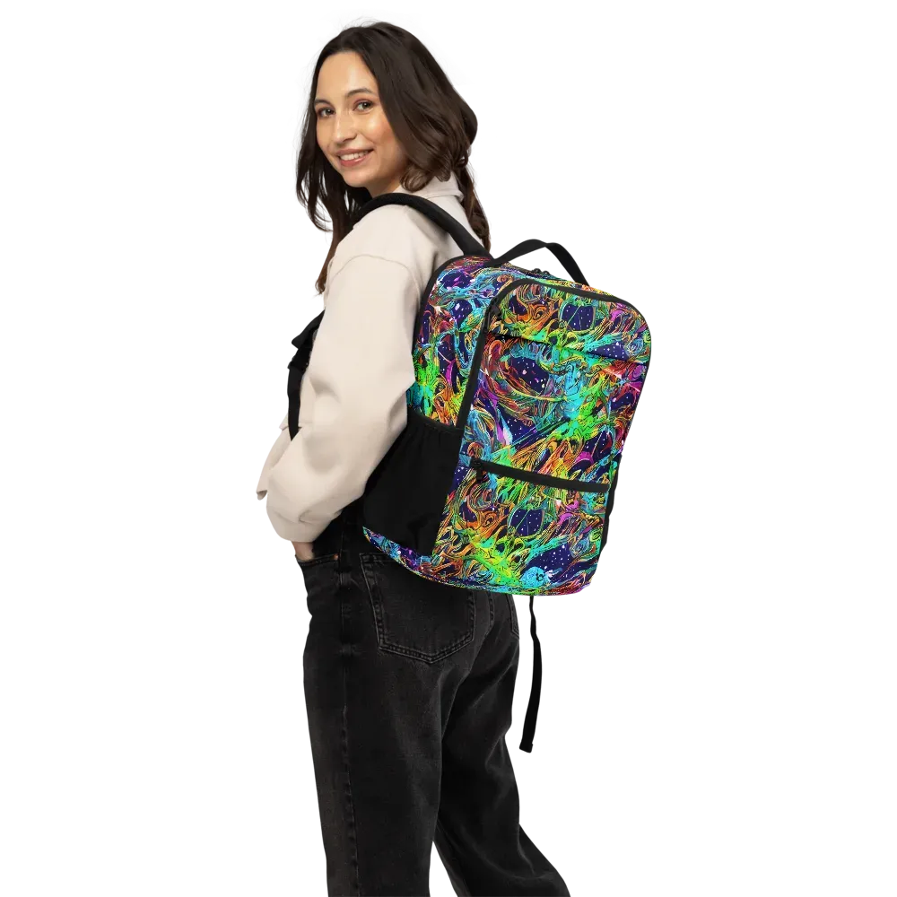 Neon Mythos on Utility Backpack — Back