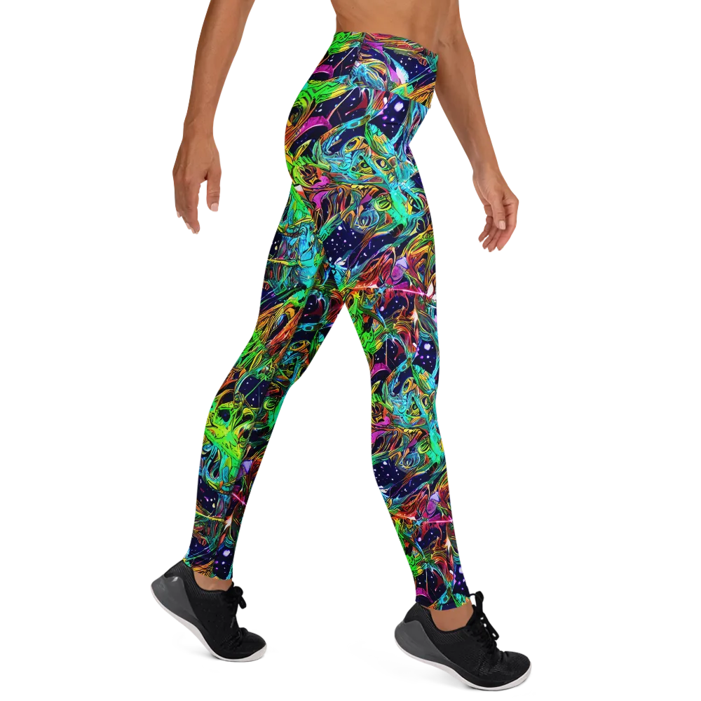 Neon Mythos on Yoga Leggings — Right