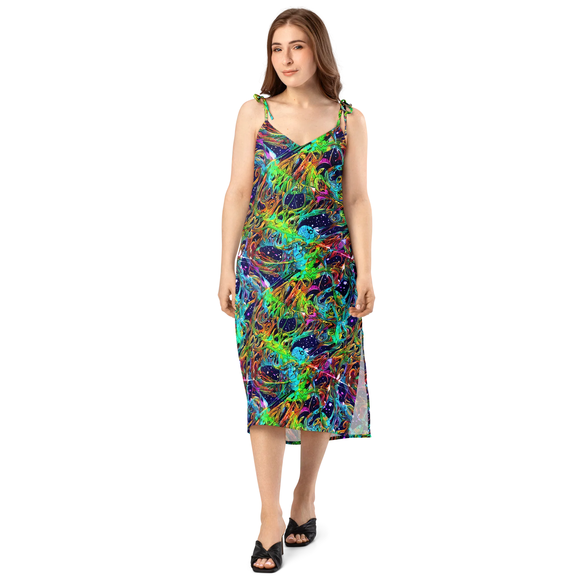 Neon Mythos on Slip Dress — Front