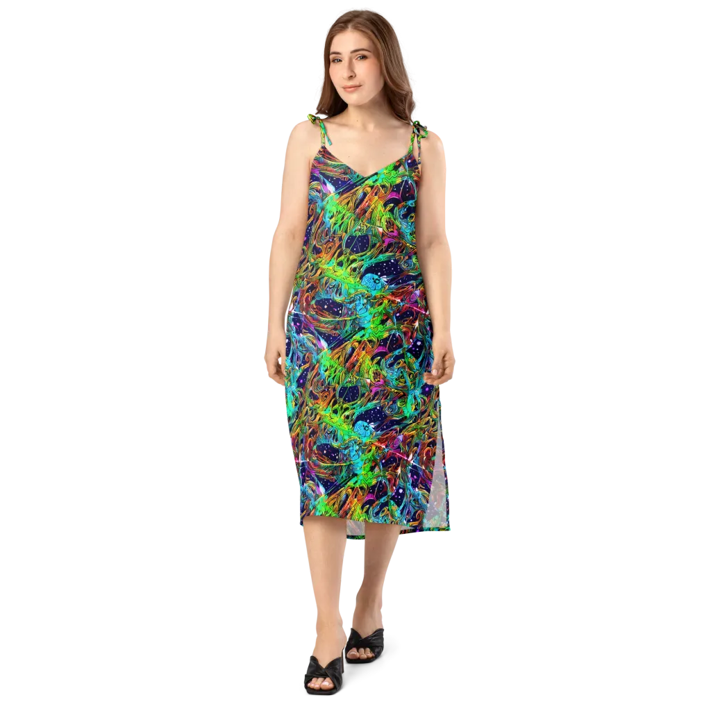 Neon Mythos on Slip Dress — Front