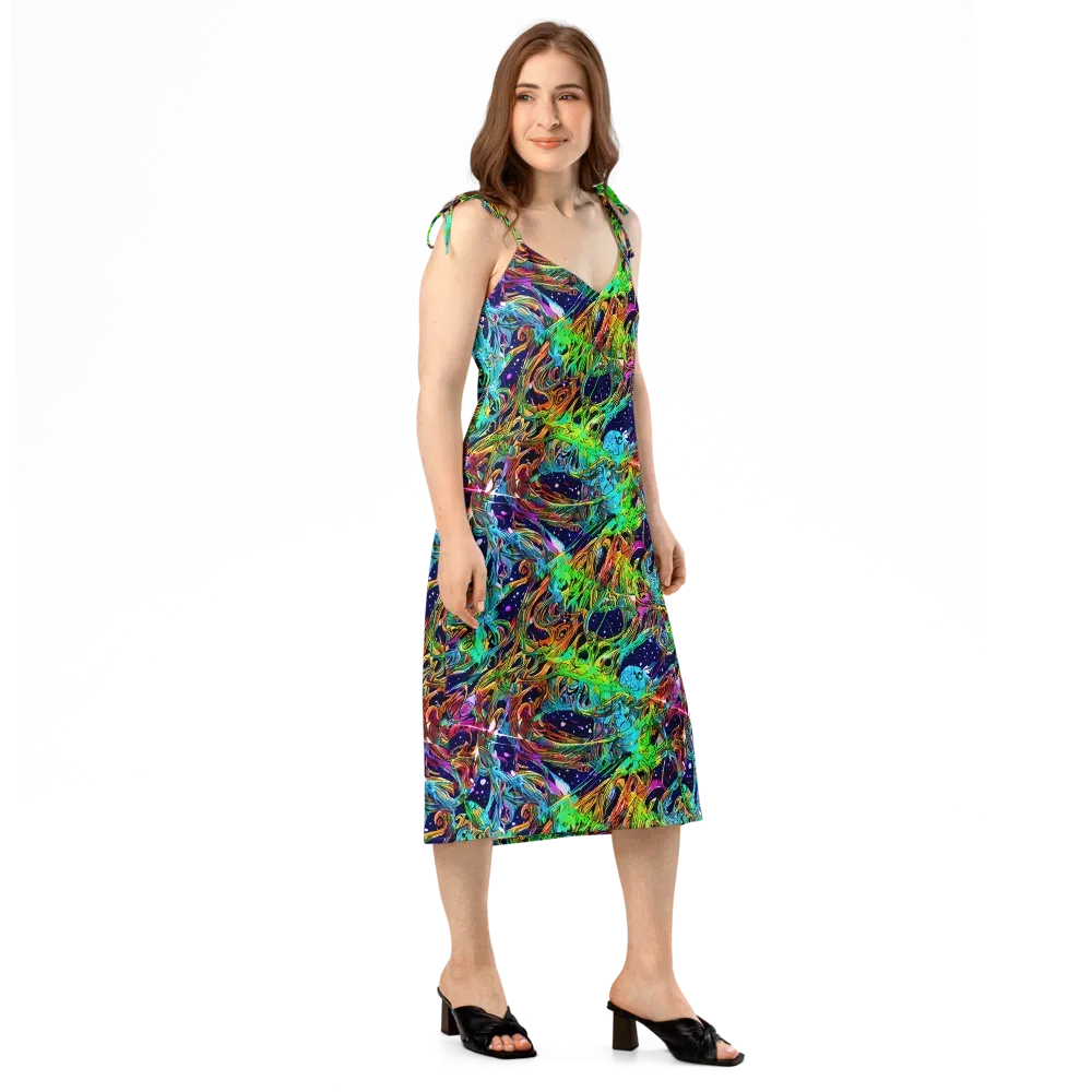 Neon Mythos on Slip Dress — Right Front