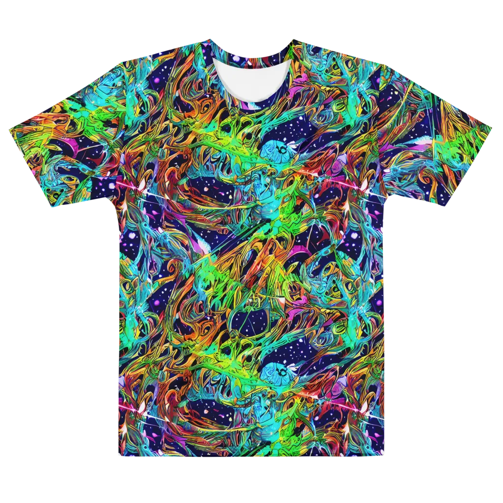 Neon Mythos on Men's Cotton Crew Neck T-Shirt — Front