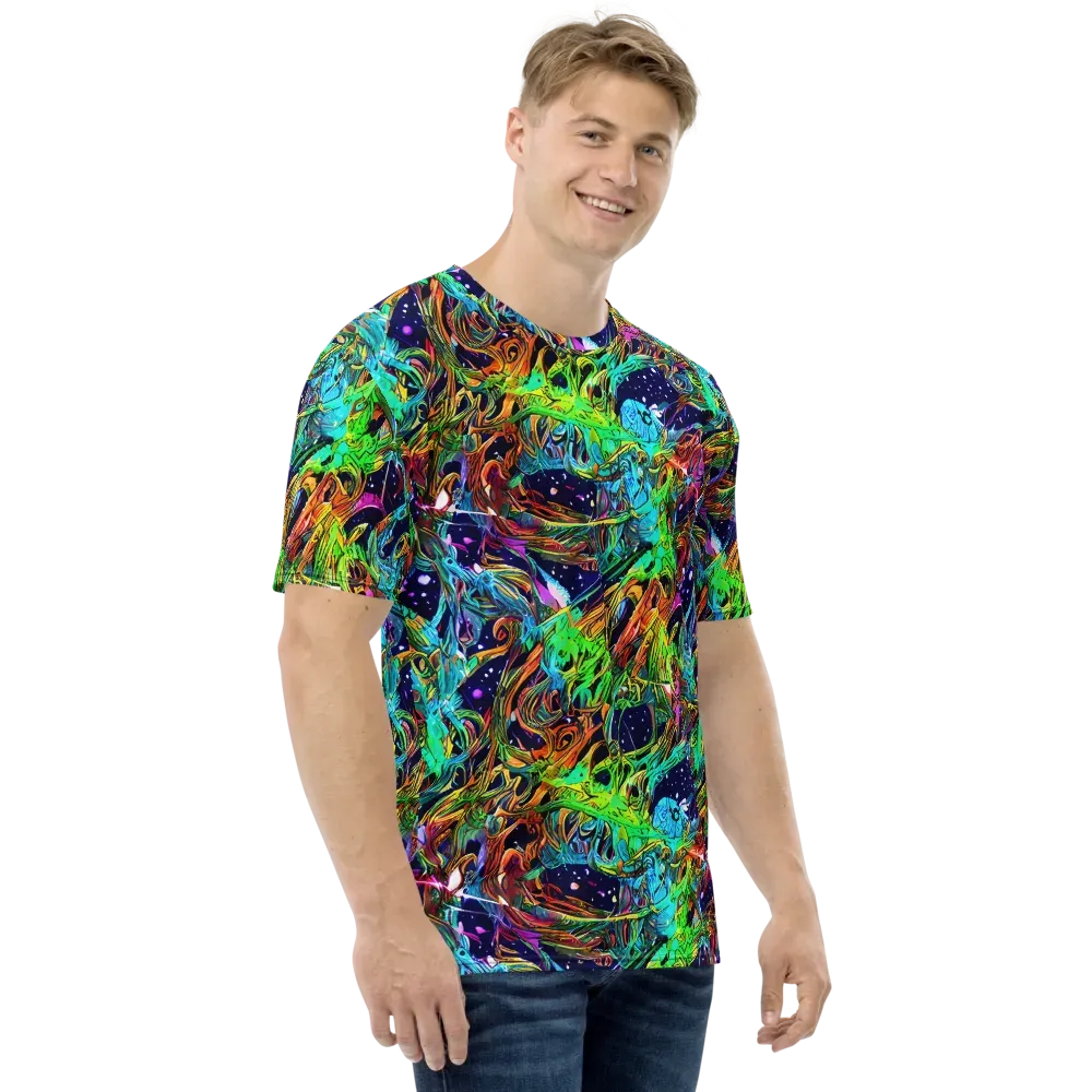 Neon Mythos on Men's Crew Neck T-Shirt — Right
